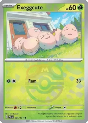 Exeggcute - 001/131 - Reverse - Holo Common - Master Ball