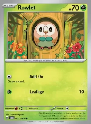 Rowlet - 003/064 - Non Holo - Common