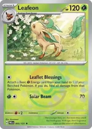 Leafeon - 005/131 - Reverse Holo - Rare - Poke Ball