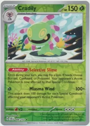Cradily - 006/142 - Reverse Holo - Rare