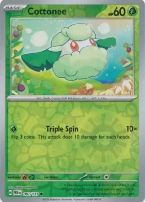 Cottonee - 007/131 - Reverse Holo - Common