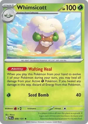 Whimsicott - 008/131 - Holo - Rare