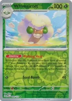 Whimsicott - 008/131 - Reverse Holo - Rare