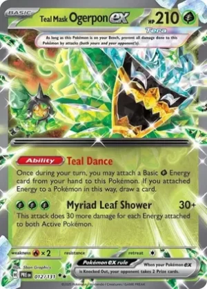 Teal Mask Ogerpon Ex - 012/131 - Holo - Double Rare