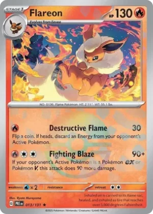 Flareon - 013/131 - Reverse Holo - Rare - Poke Ball