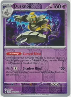 Dusknoir - 020/064 - Reverse Holo - Rare