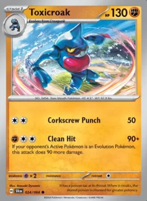 Toxicroak - 024/064 - Non Holo - Common