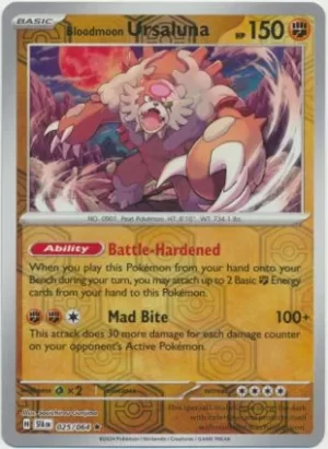 Bloodmoon Ursaluna - 025/064 - Reverse Holo - Rare