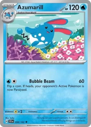 Azumarill - 034/142 - Non Holo - Uncommon