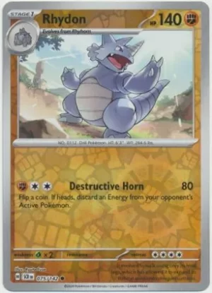 Rhydon - 075/142 - Reverse Holo - Common
