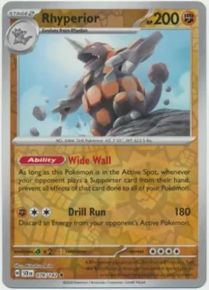 Rhyperior - 076/142- Reverse Holo - Rare
