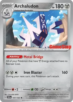 Archaludon - 107/142 - Holo Promo - GameStop Stamp