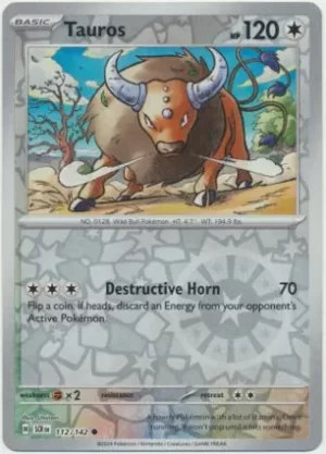 Tauros - 112/142 - Reverse Holo - Common