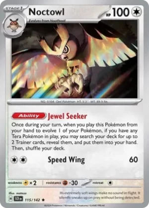 Noctowl - 115/142 - Holo - Rare
