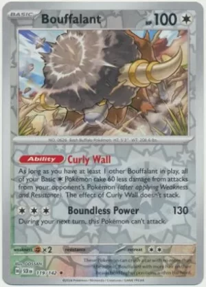 Bouffalant - 119/142 - Reverse Holo - Rare