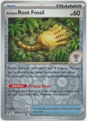 Antique Root Fossil - 130/142 - Reverse Holo - Common