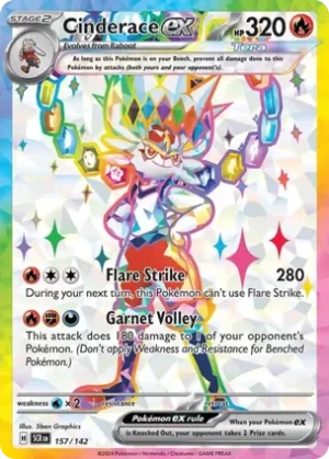 Cinderace Ex - 157/142 - Holo - Ultra Rare