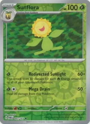 Sunflora - 007/167 - Reverse Holo - Uncommon