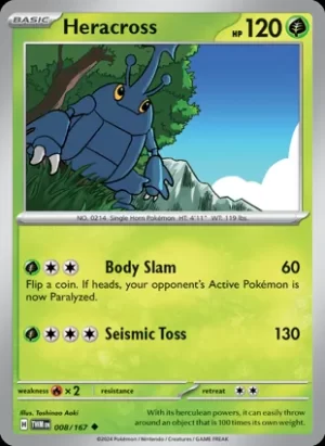 Heracross - 008/167 - Non Holo - Uncommon