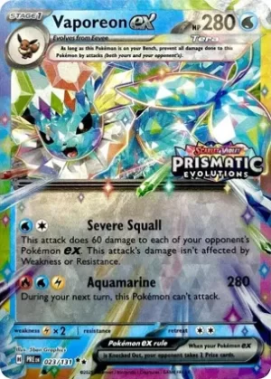 Vaporeon Ex - 023/131 - Holo Promo - Stamp Promo