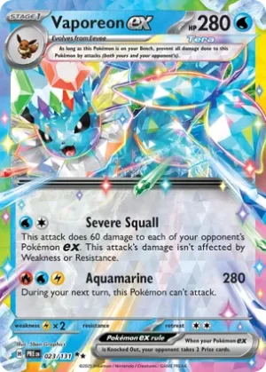 Vaporeon Ex - 023/131 - Holo - Double Rare