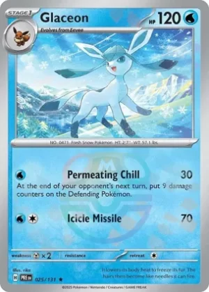 Glaceon - 025/131 - Reverse Holo - Rare - Master Ball