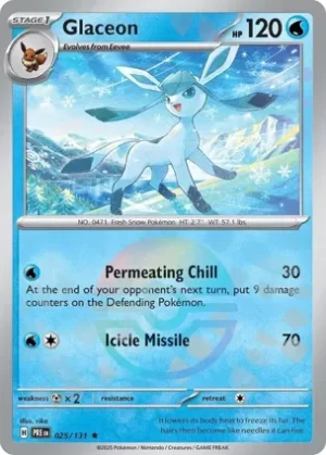 Glaceon - 025/131 - Reverse Holo - Rare - Poke Ball