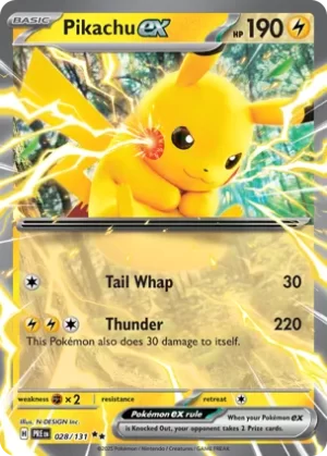 Pikachu Ex - 028/131 - Holo - Double Rare