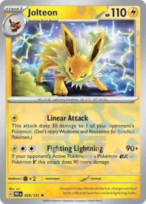 Jolteon - 029/131 - Reverse Holo - Rare - Master Ball