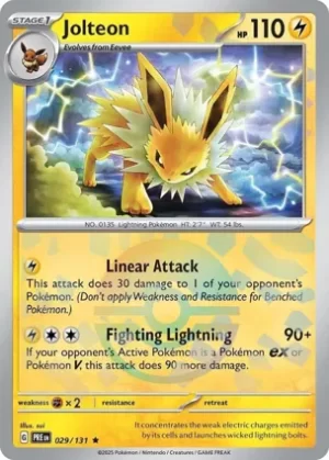 Jolteon - 029/131 - Reverse Holo - Rare - Poke Ball