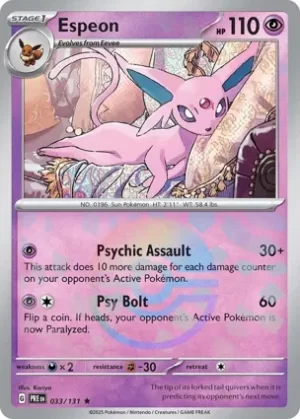 Espeon - 033/131 - Reverse Holo - Rare - Poke Ball