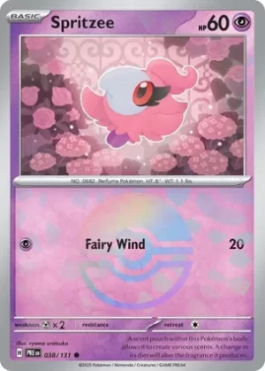 Spritzee - 038/131 - Reverse Holo - Common - Poke Ball