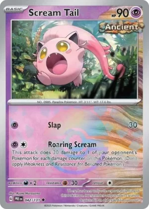 Scream Tail - 042/131 - Reverse Holo - Uncommon - Poke Ball