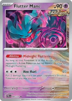 Flutter Mane - 043/131 - Reverse Holo - Rare - Master Ball
