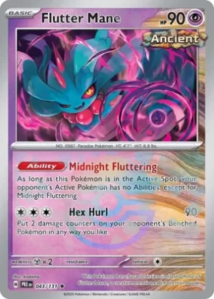 Flutter Mane - 043/131 - Reverse Holo - Rare - Poke Ball