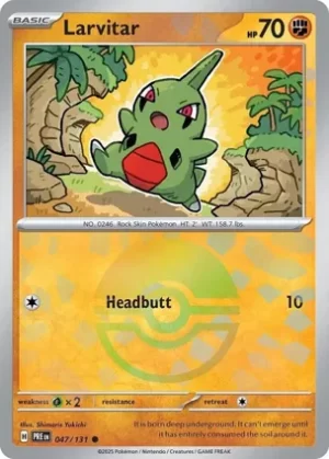 Larvitar - 047/131 - Reverse Holo - Common - Poke Ball