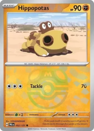 Hippopotas - 052/131 - Reverse Holo - Common - Master Ball