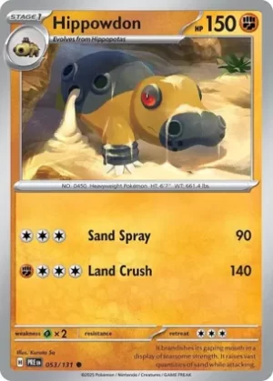 Hippowdon - 053/131 - Non Holo - Common