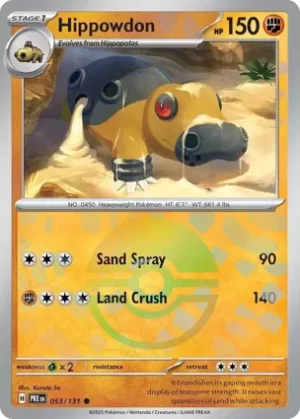Hippowdon - 053/131 - Reverse Holo - Common - Poke Ball