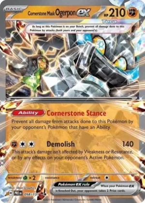 Cornerstone Mask Ogerpon Ex - 058/131 - Holo - Double Rare