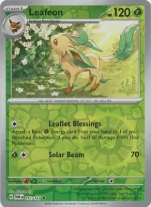 Leafeon - 011/167 - Reverse Holo - Uncommon