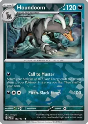 Houndoom - 063/131 - Reverse Holo - Common - Master Ball