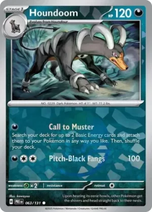 Houndoom - 063/131 - Reverse Holo - Common - Poke Ball