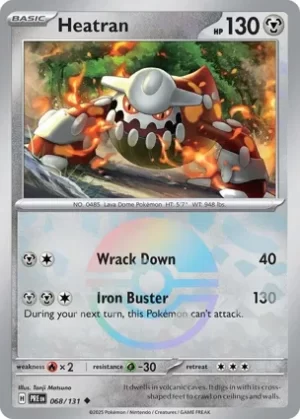 Heatran - 068/131 - Reverse Holo - Uncommon - Poke Ball