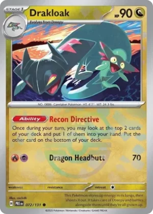 Drakloak - 072/131 - Reverse Holo - Common - Master Ball