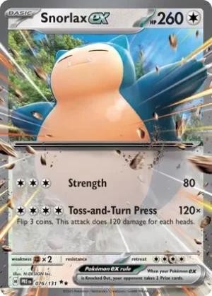 Snorlax Ex - 076/131 - Holo - Double Rare