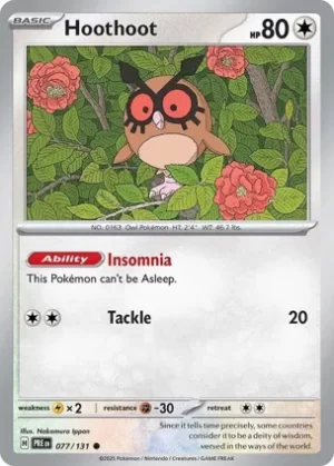 Hoothoot - 077/131 - Non Holo - Common