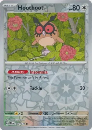 Hoothoot - 077/131 - Reverse Holo - Common