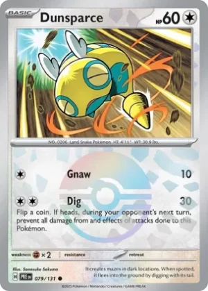 Dunsparce - 079/131 - Reverse Holo - Common - Poke Ball
