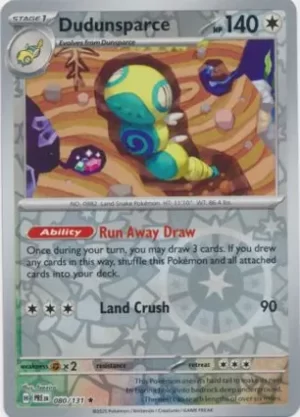 Dudunsparce - 080/131 - Reverse Holo - Rare